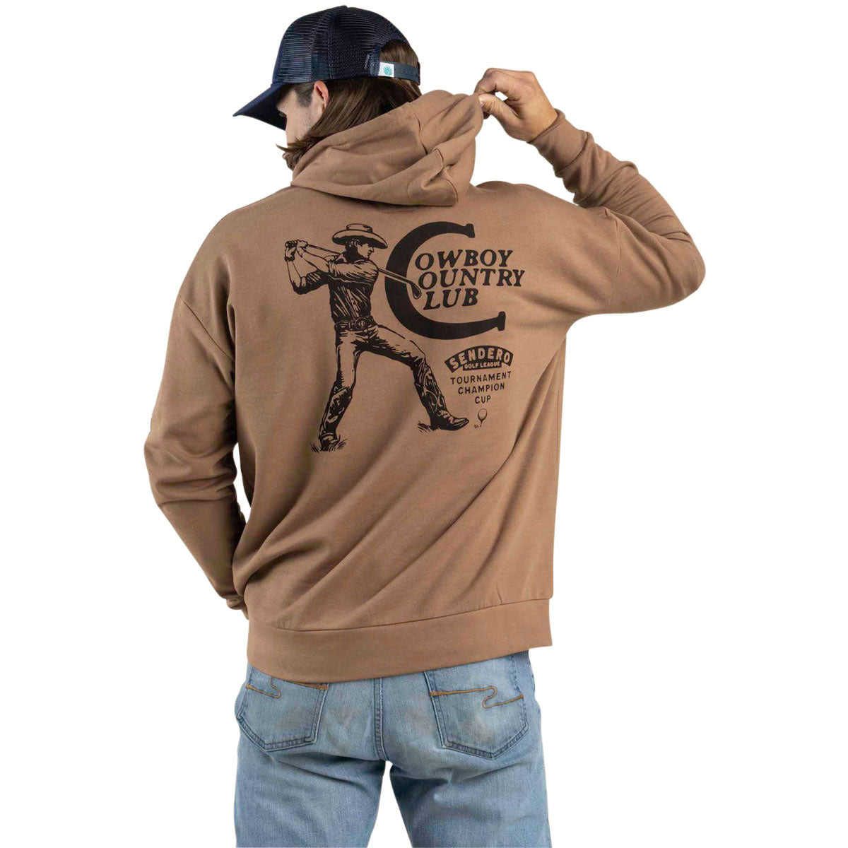 Sendero Cowboy Country Club Hoodie - Light Brown image 1