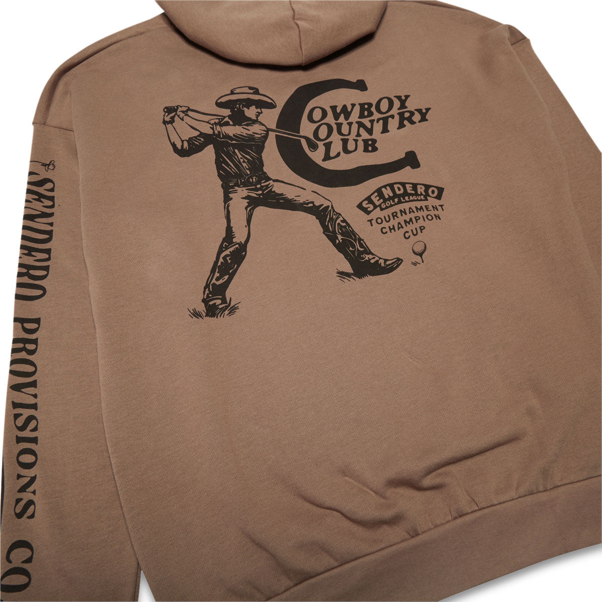 Sendero Cowboy Country Club Hoodie - Light Brown image 3