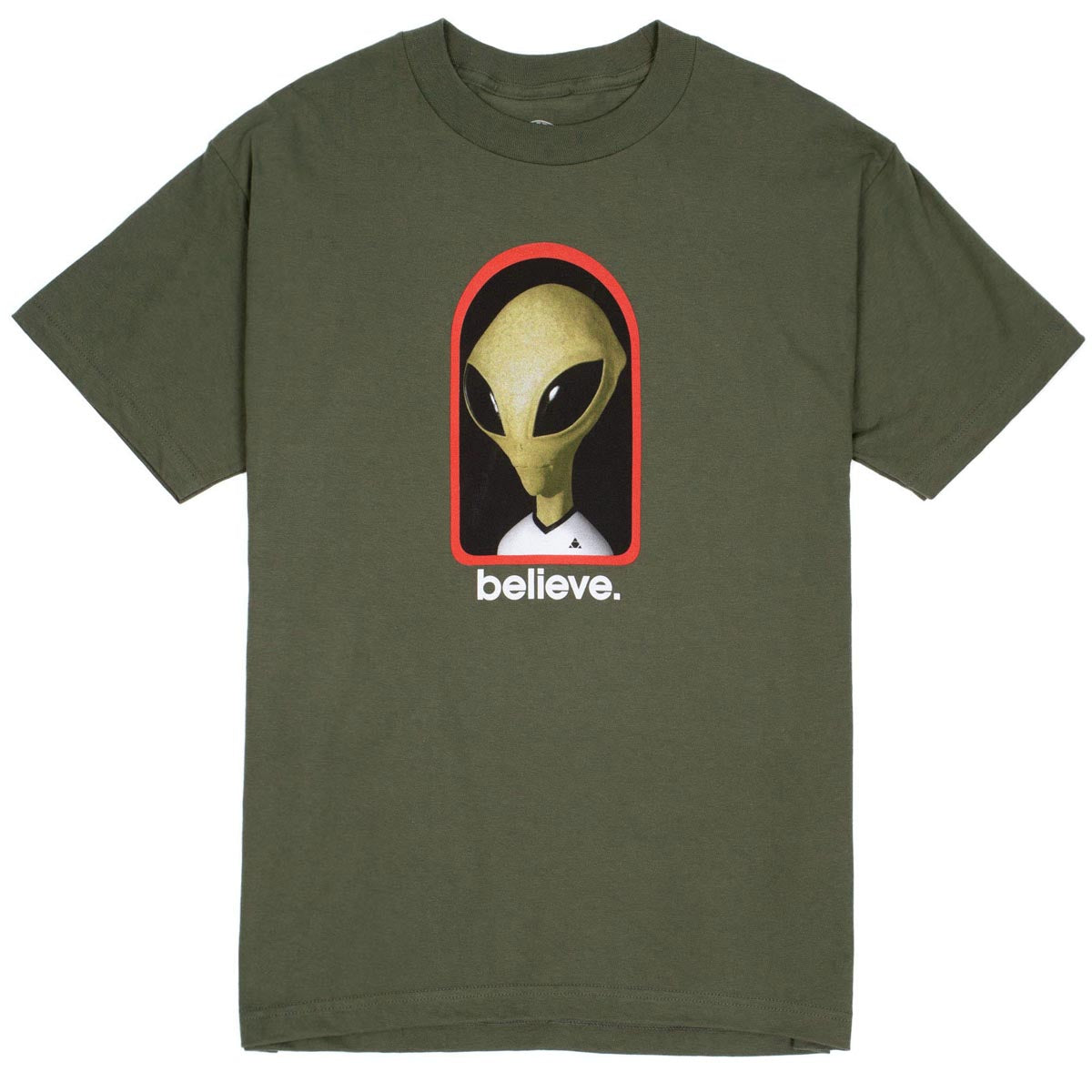 Alien Workshop Believe Reality T-Shirt - Olive image 1