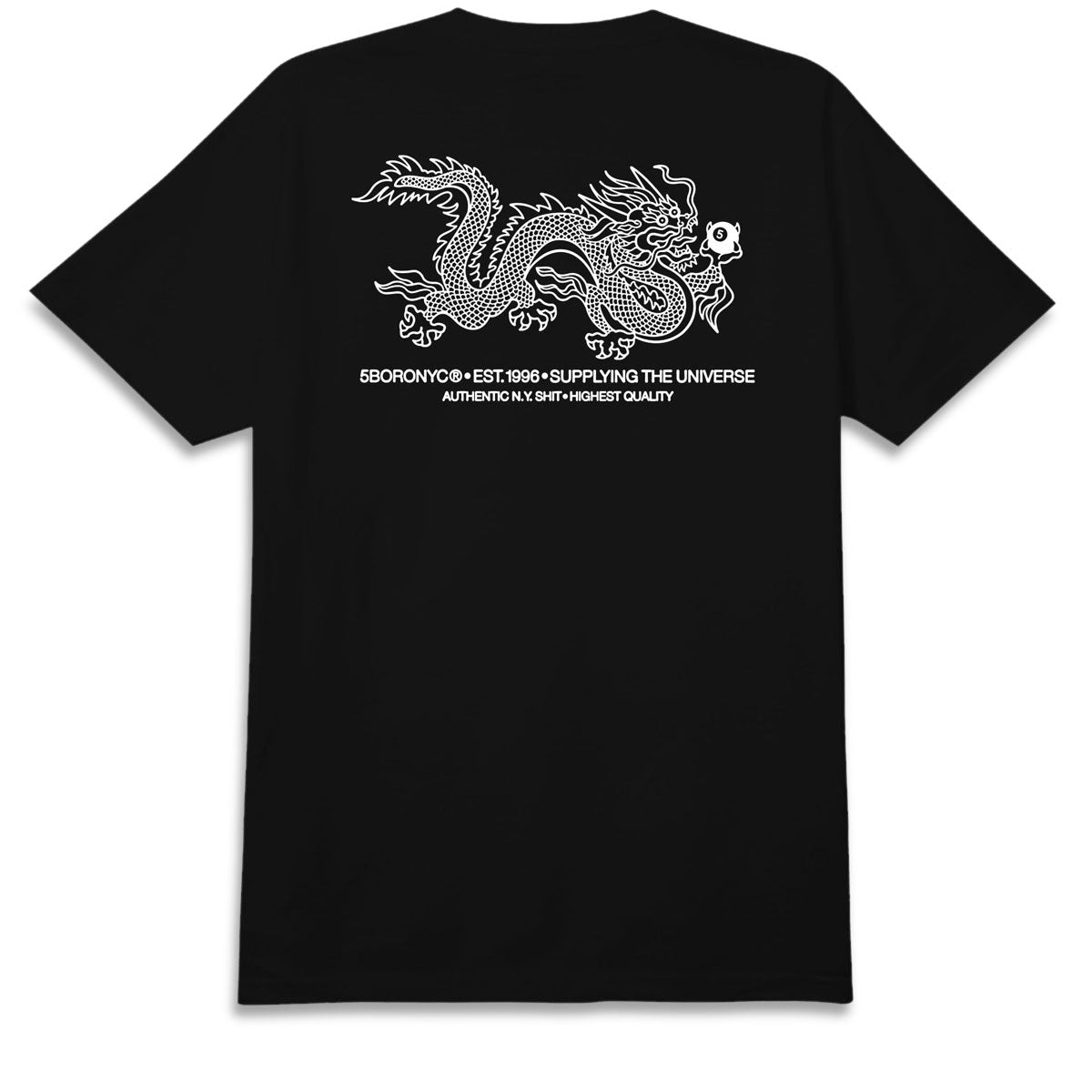 5Boro Supply Dragon T-Shirt - Black/White image 1