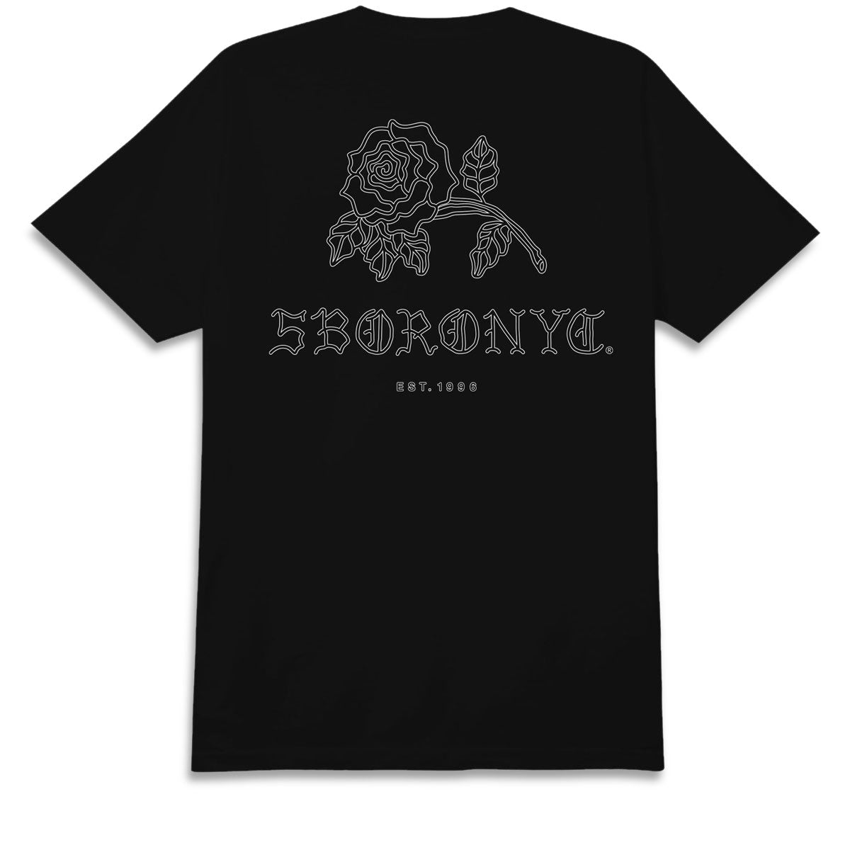 5Boro Withered Rose T-Shirt - Black/White image 1