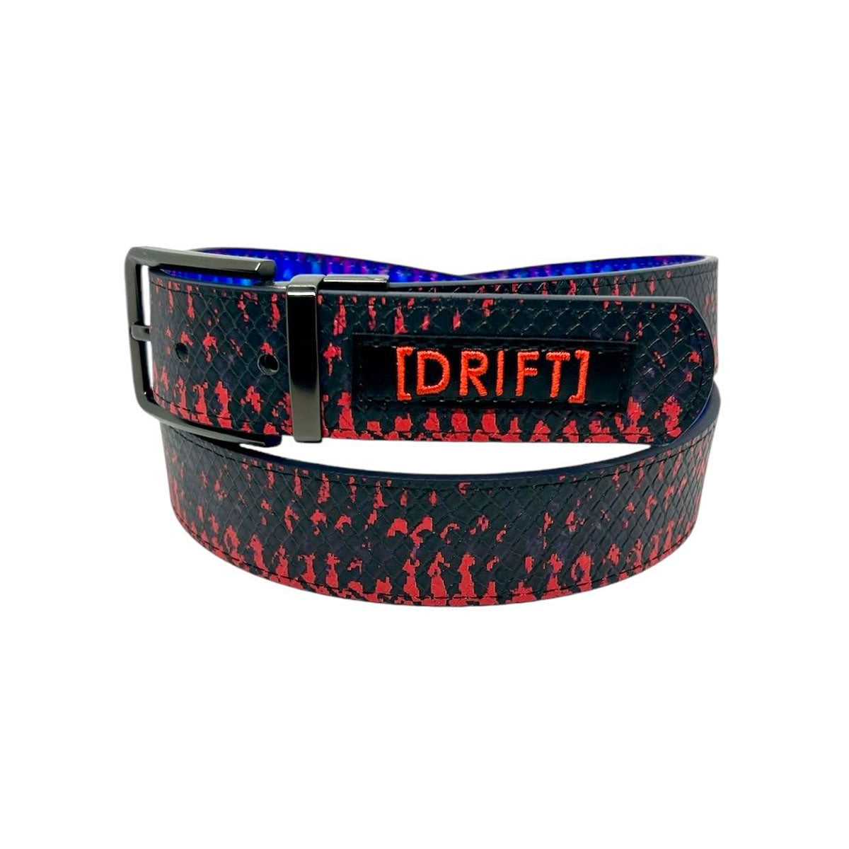 Loosey x Atlantic Drift Reversible Fish Scale Belt - Red/Blue image 2