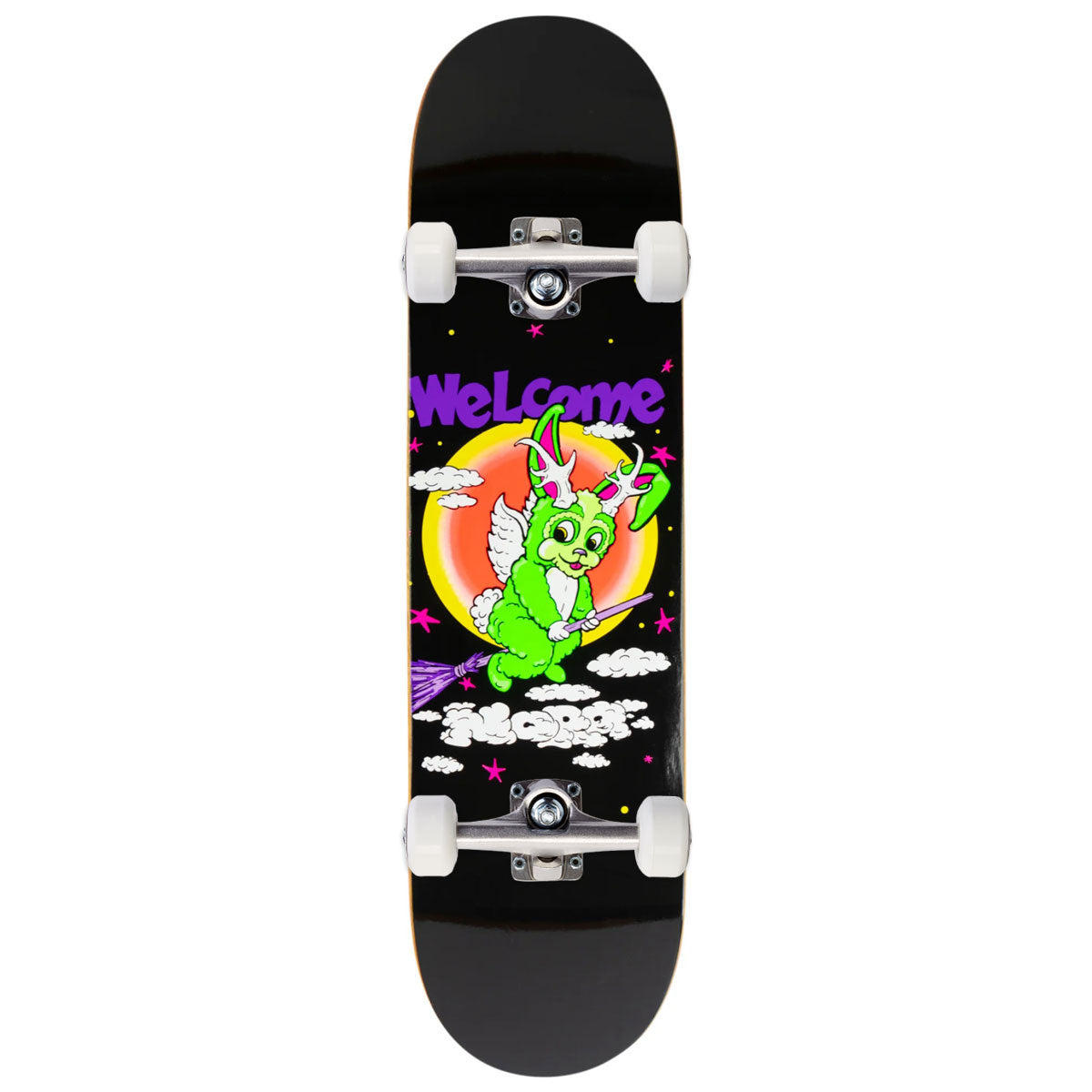 Welcome Full Moon Nora Skateboard Complete - Black - 8.25