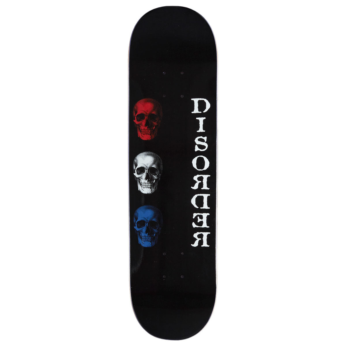 Disorder 3 Skull Skateboard Deck - Black - 8.25