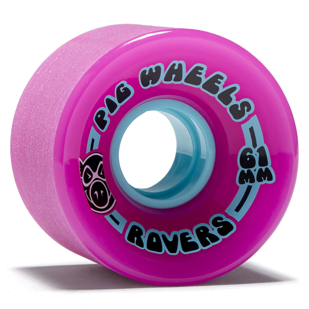 Pig Rover 85a Skateboard Wheels - Pink/Light Blue Core - 61mm image 1