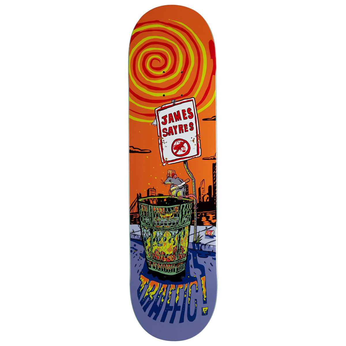 Traffic James Sayres Rat Race Skateboard Deck - 8.125