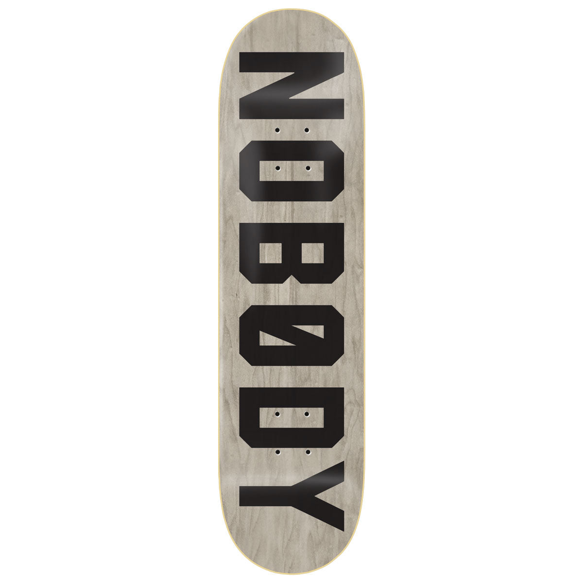 Zero Nobody Skateboard Deck - Grey/Black - 8.25