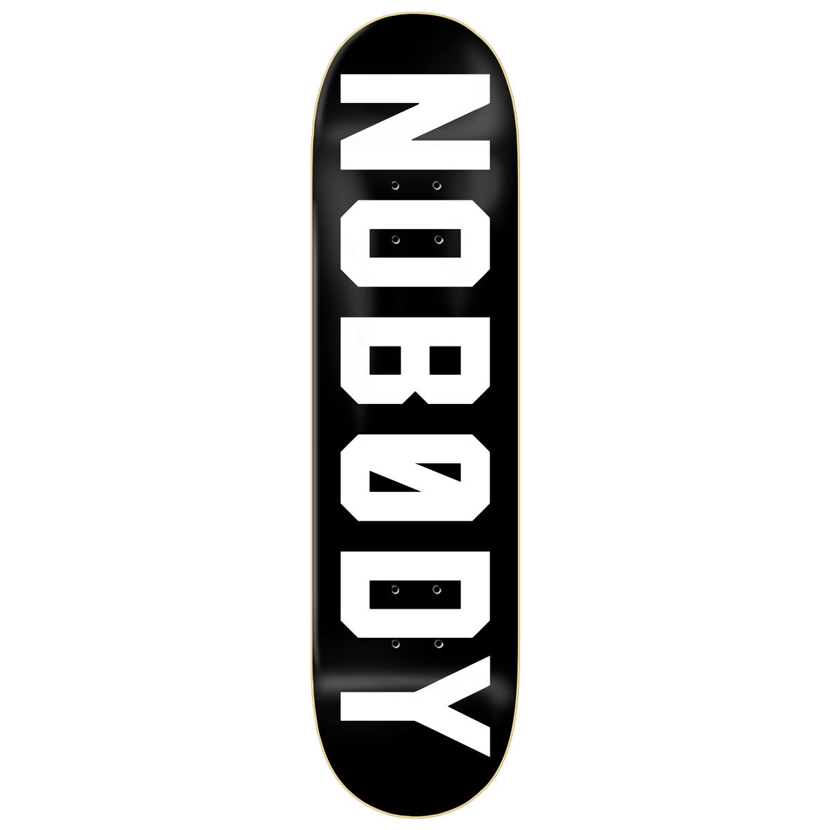 Zero Nobody Skateboard Deck - Black/White - 8.50