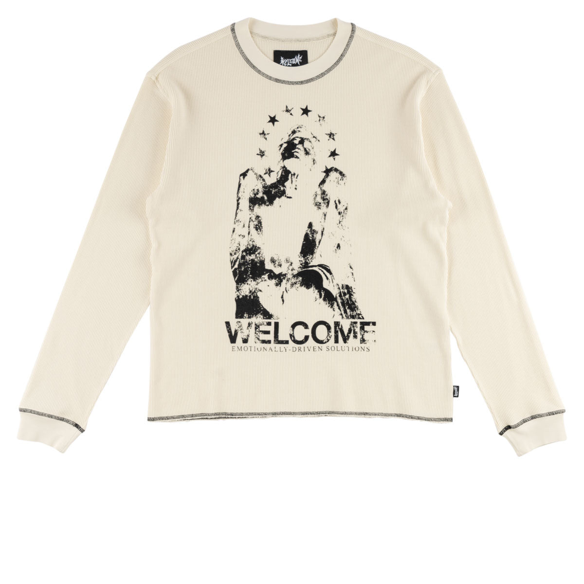 Welcome Seraph Contrast Stitch Thermal Shirt - Bone image 1