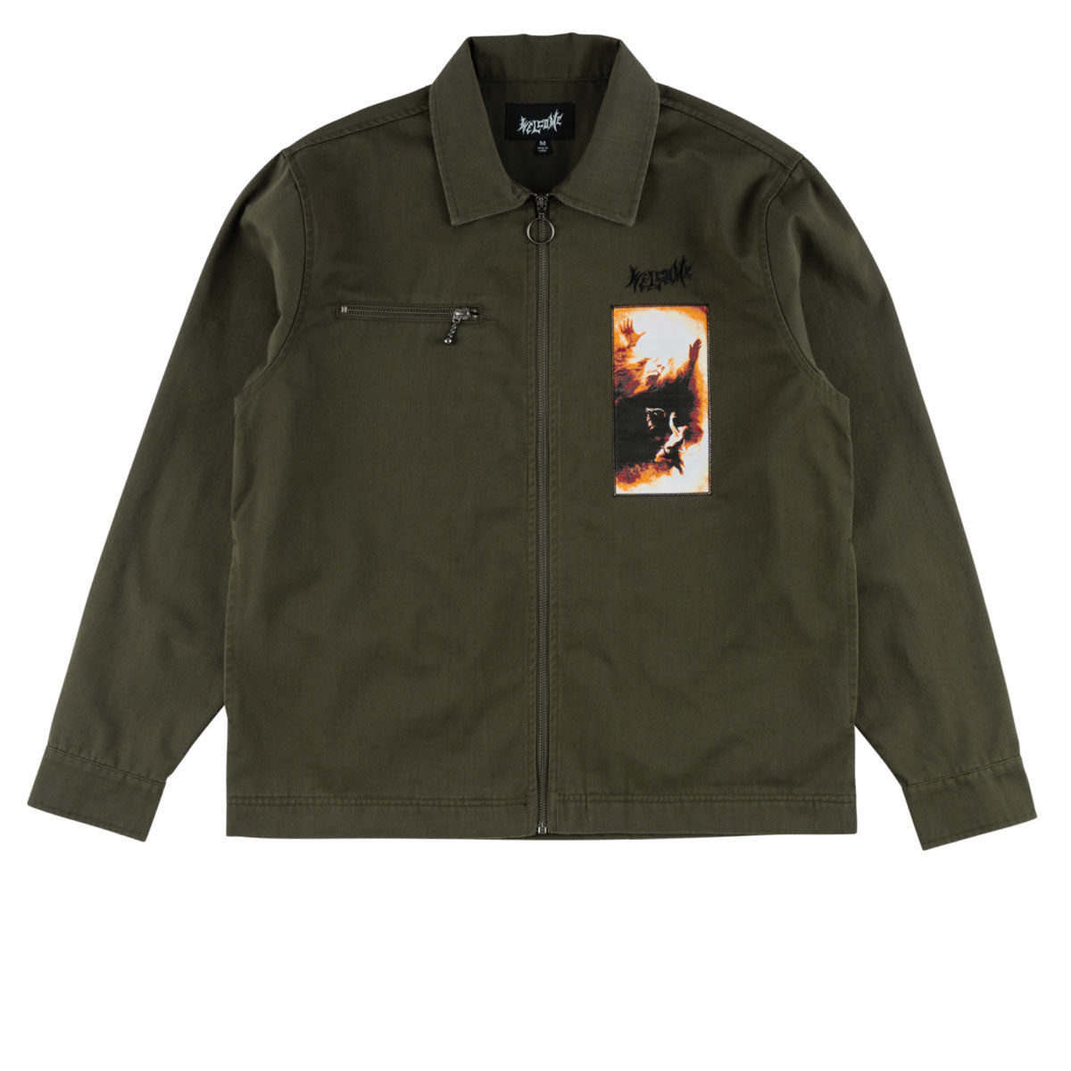 Welcome Smite Patches Long Sleeve Work Shirt - Forest image 1