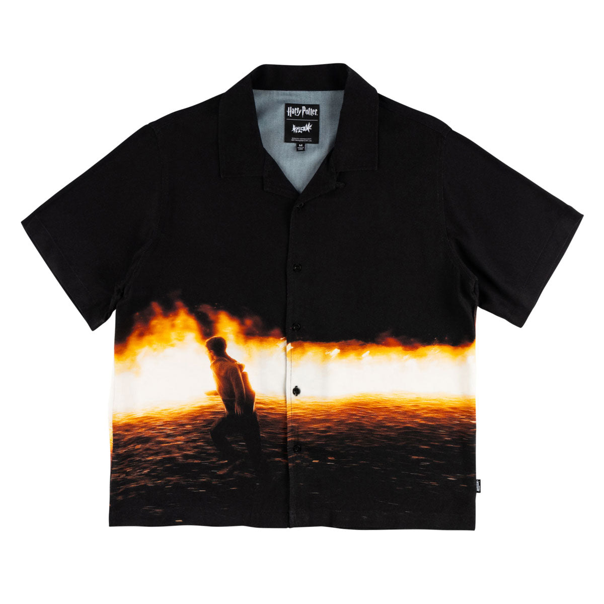 Welcome x Harry Potter Burrow Burn Rayon Shirt - Black image 1