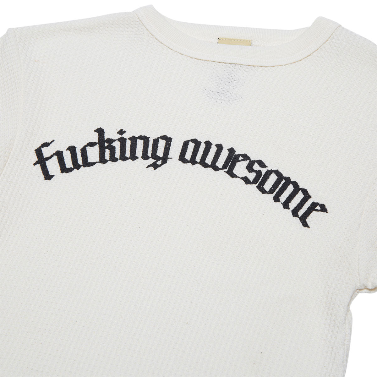 Fucking Awesome Blackletter Logo Long Sleeve Thermal Shirt - White image 2