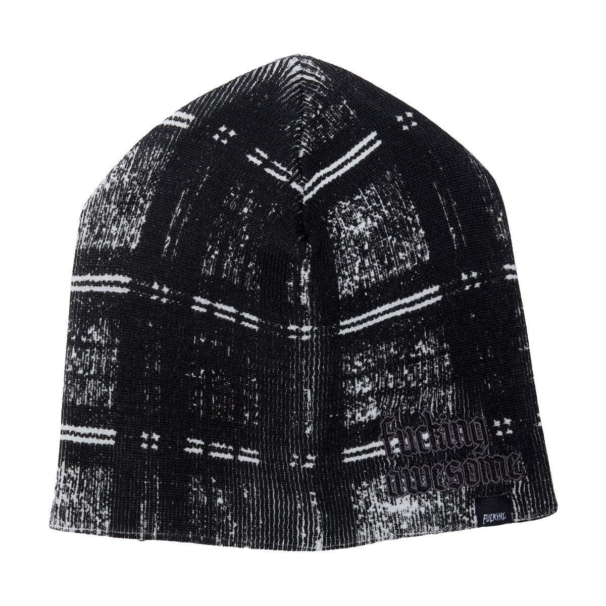 Fucking Awesome Digital Plaid Skully Beanie - Black/Camo image 1