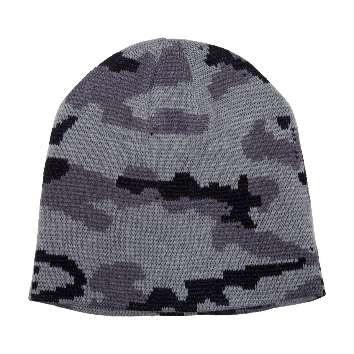Fucking Awesome Embroidered Stamp Logo Skully Beanie - Blue/Camo image 2
