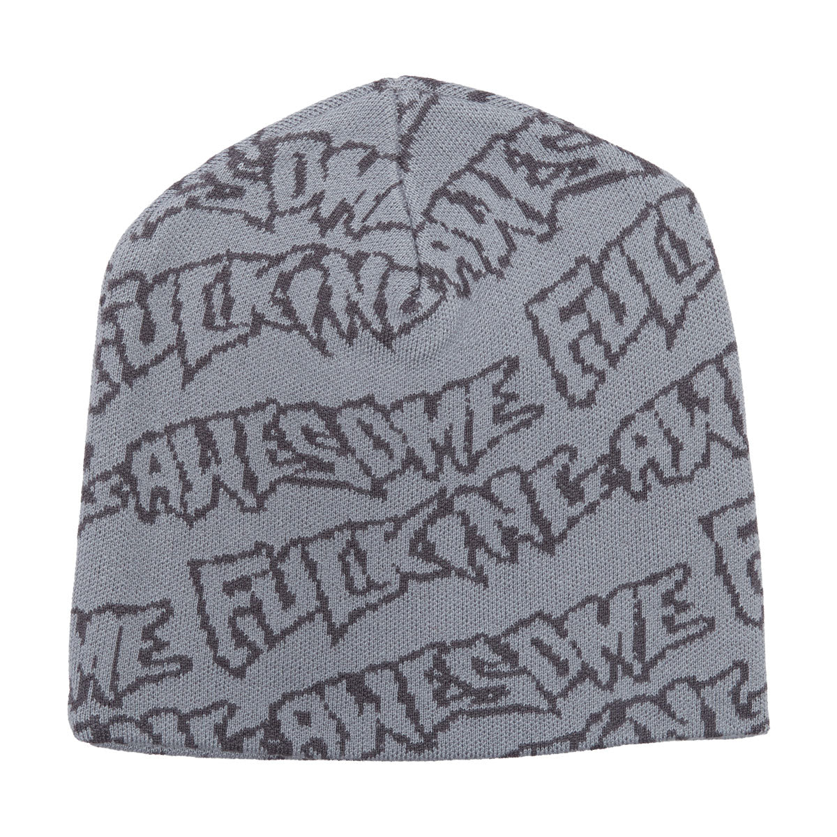 Fucking Awesome FA Stamp Repeat Skully Beanie - Cream/Grey image 1