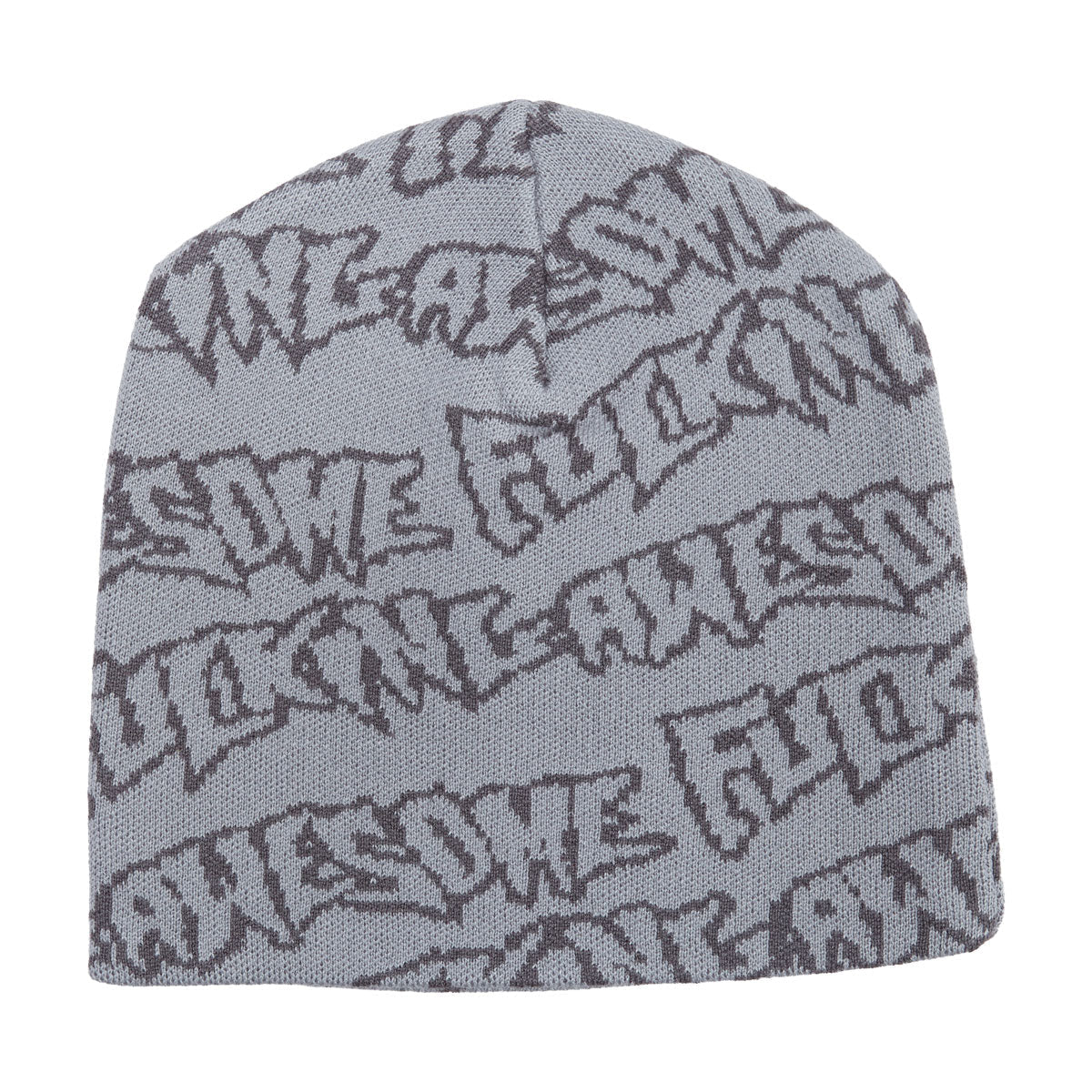 Fucking Awesome FA Stamp Repeat Skully Beanie - Cream/Grey image 2