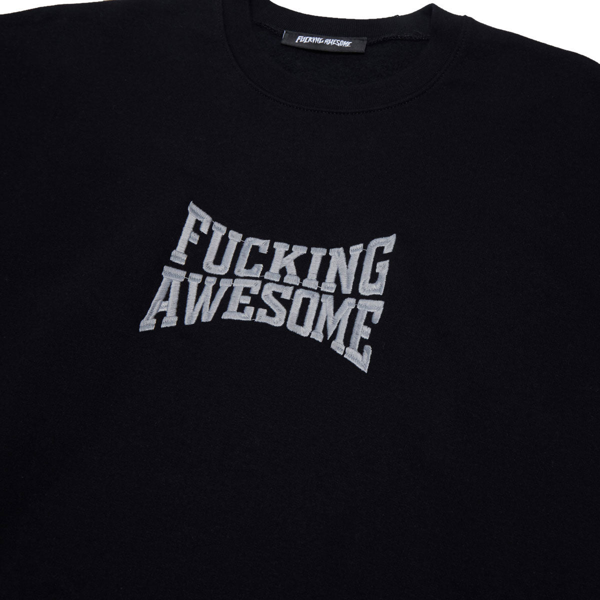Fucking Awesome Knockout Tonal Embroidered Sweatshirt - Black image 2