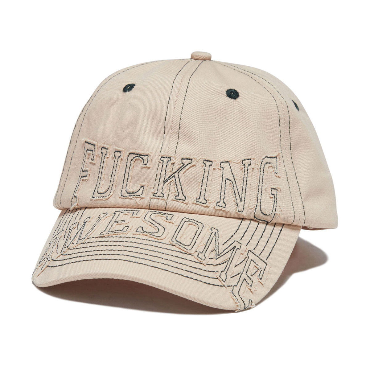 Fucking Awesome KO 6 Panel Hat - Cream image 1