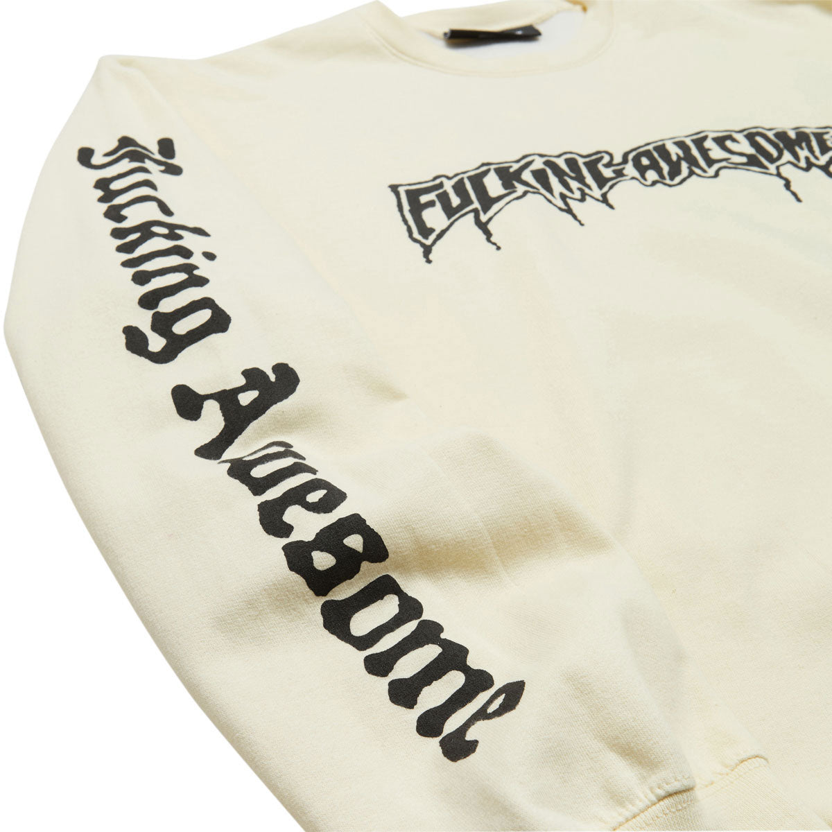 Fucking Awesome Logo Test Print Sweatshirt - Cream image 2
