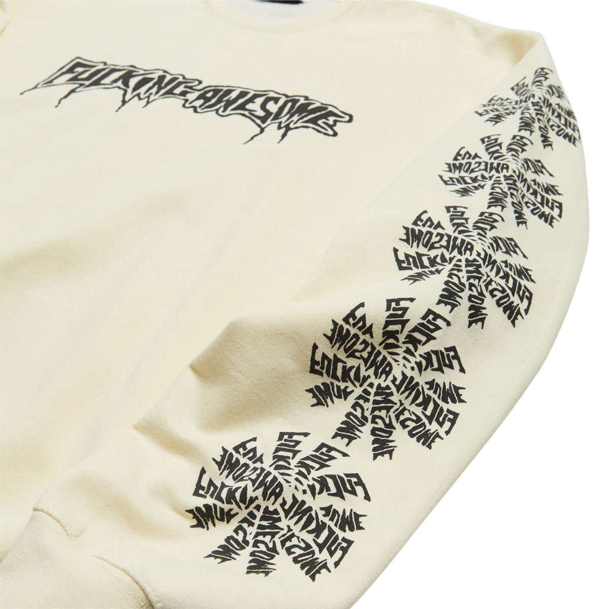 Fucking Awesome Logo Test Print Sweatshirt - Cream image 3