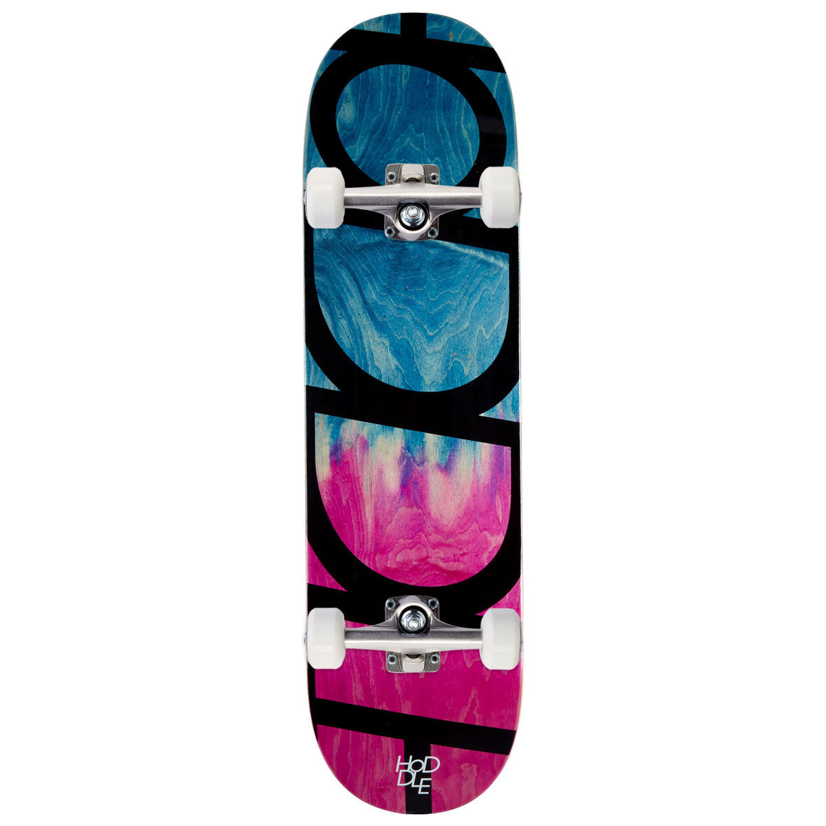 Hoddle Logo Skateboard Complete - Blue/Pink Stain - 8.50