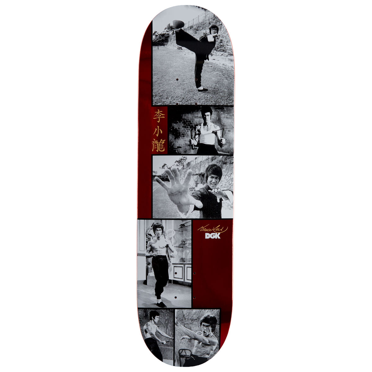 DGK x Bruce Lee Legend Skateboard Deck - Red Foil - 8.38