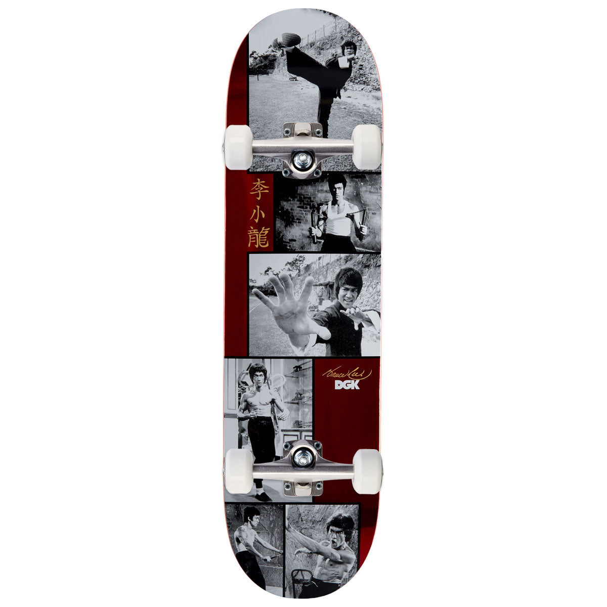 DGK x Bruce Lee Legend Skateboard Complete - Red Foil - 8.50