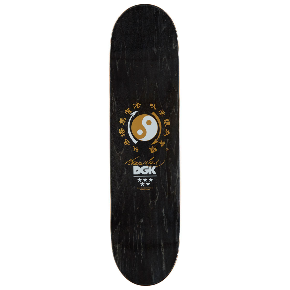 DGK x Bruce Lee Balance Embossed Skateboard Deck - Black - 8.25
