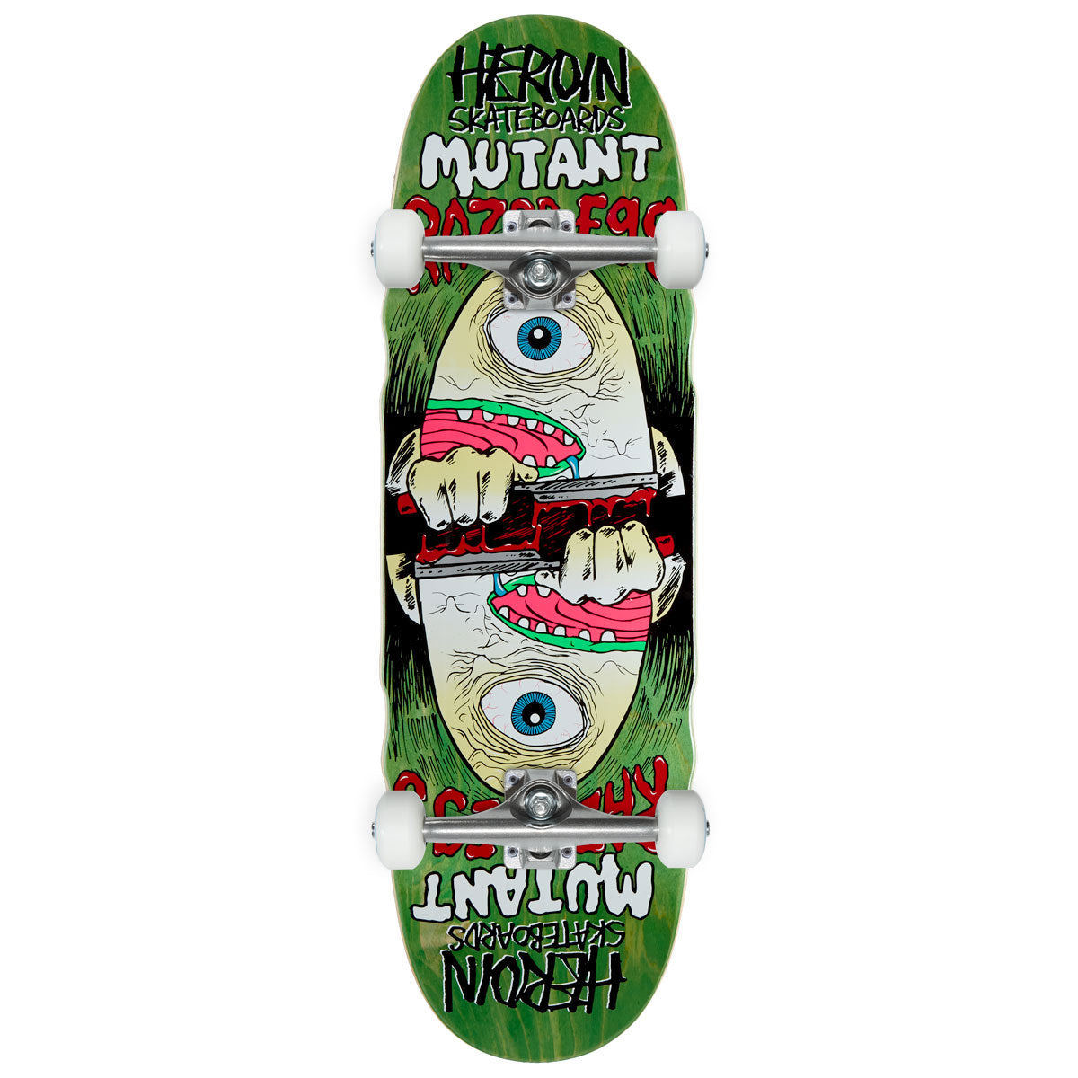 Heroin Mutant Razor Egg Skateboard Complete - 9.50