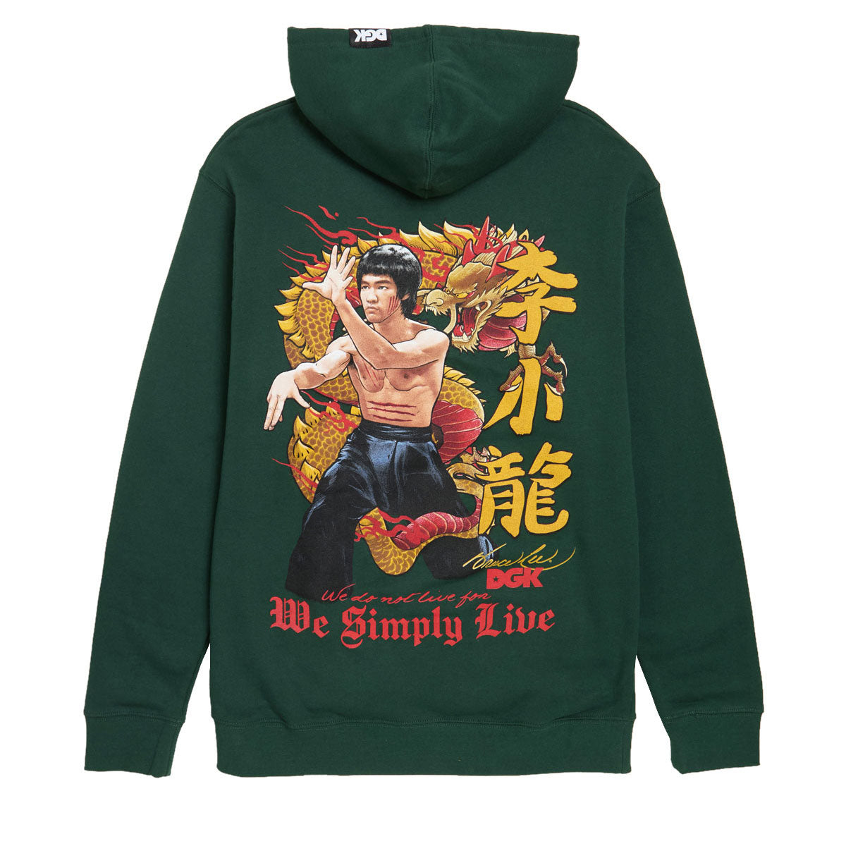 DGK x Bruce Lee Lil Dragon Hoodie - Forest Green image 1