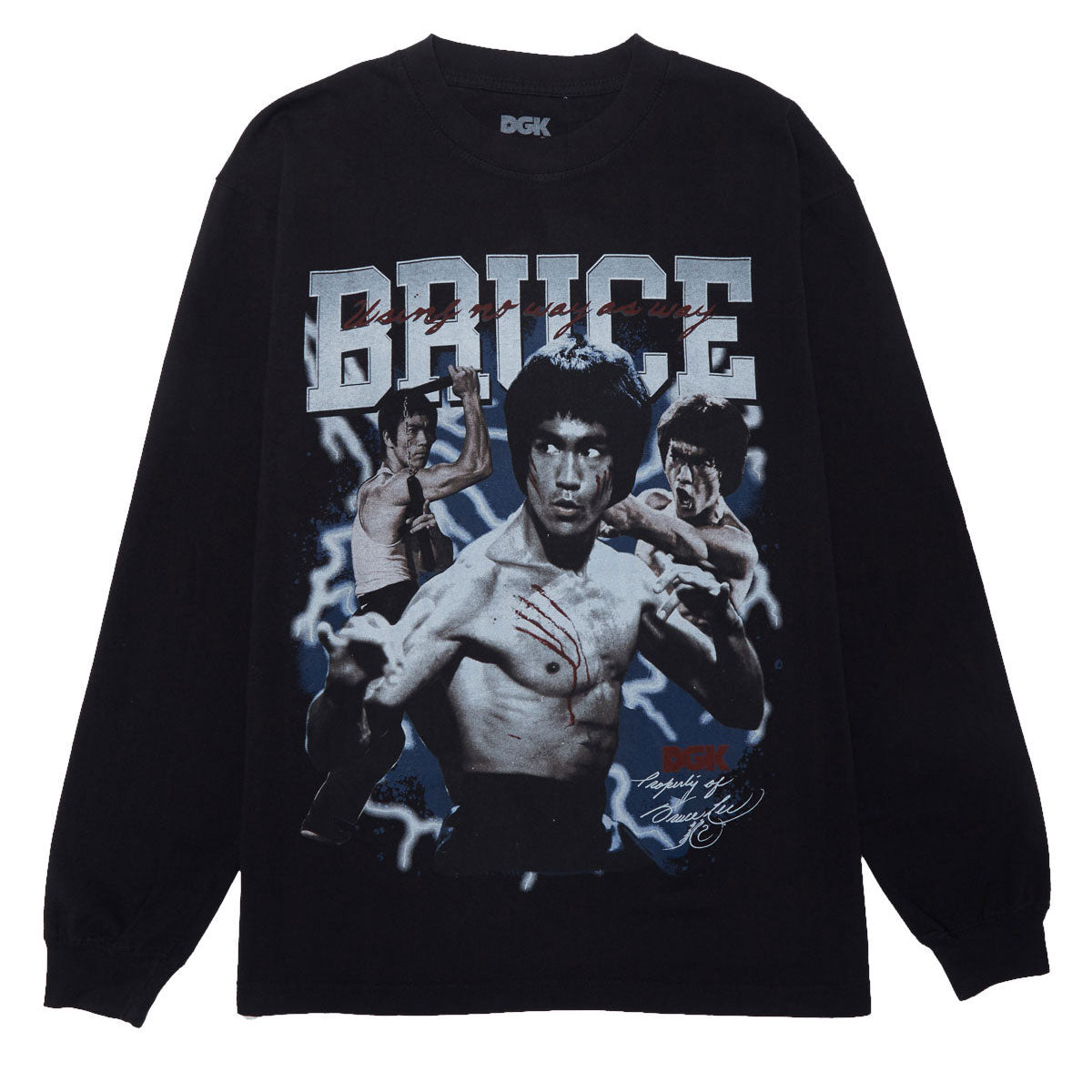 DGK x Bruce Lee Immortality Long Sleeve T-Shirt - Black image 1