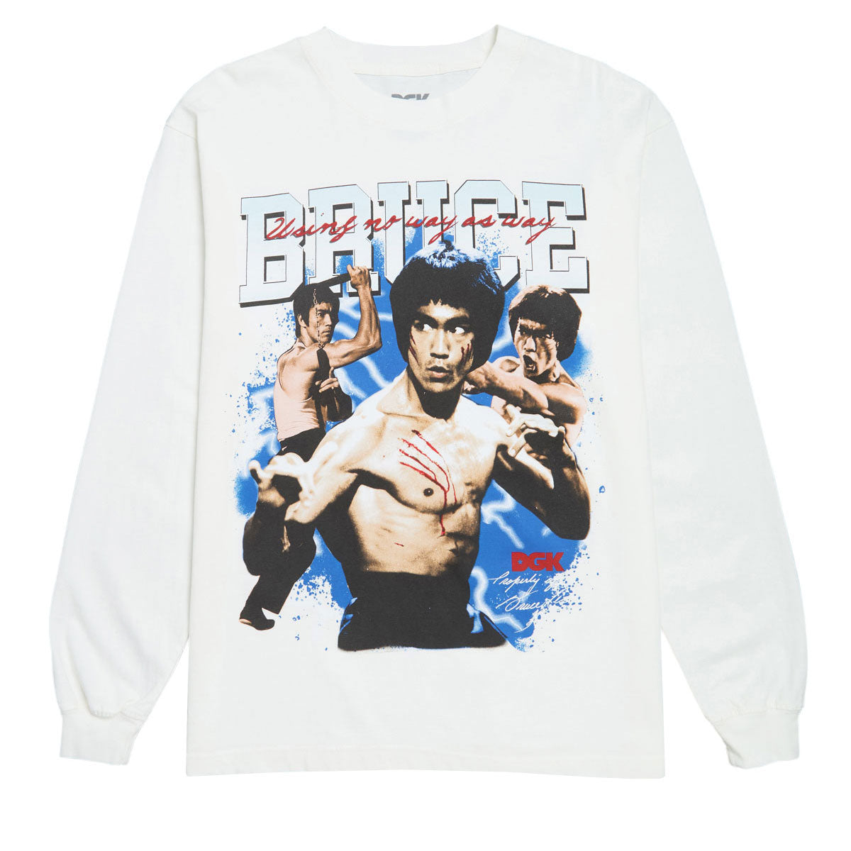 DGK x Bruce Lee Immortality Long Sleeve T-Shirt - White image 1