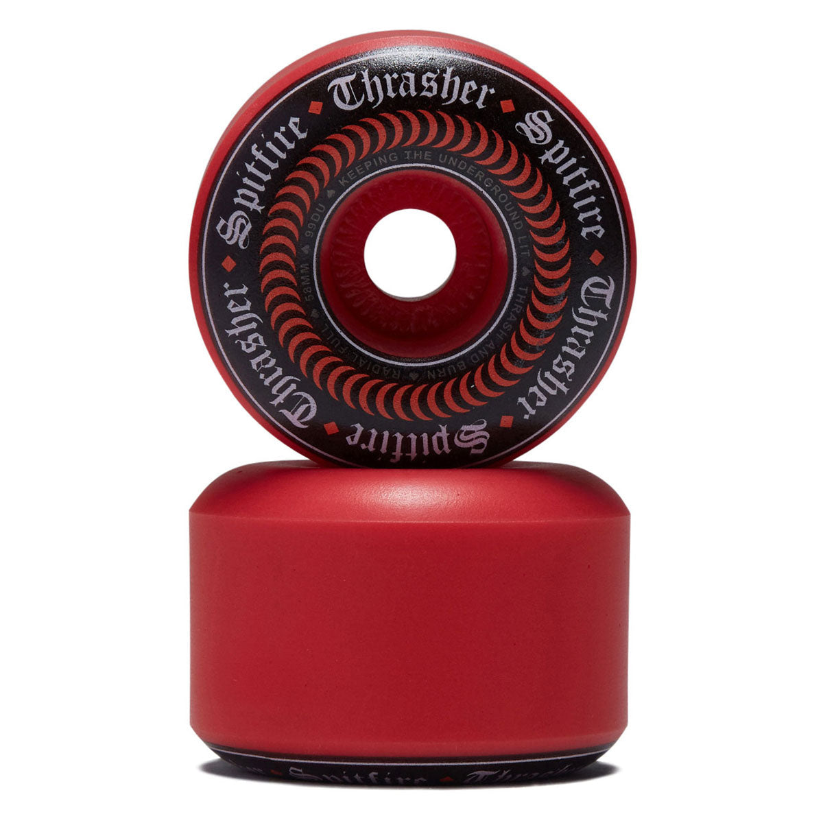 Spitfire x Thrasher Oath F4 99d Radial Full Skateboard Wheels - Red - 58mm image 2