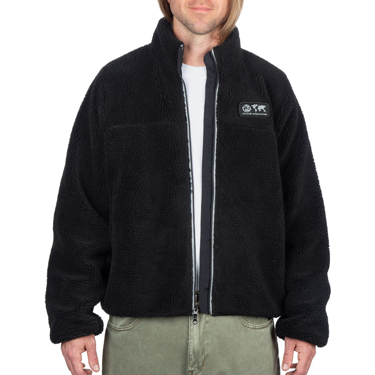 CCS Worldwide Sherpa Fleece Jacket - Black image 2