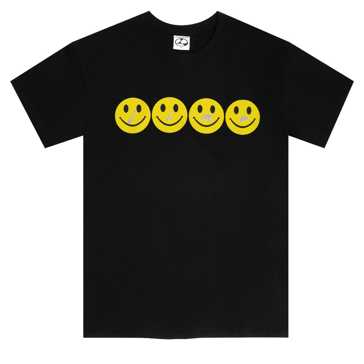 Limosine Glitter Smile T-Shirt - Black image 1