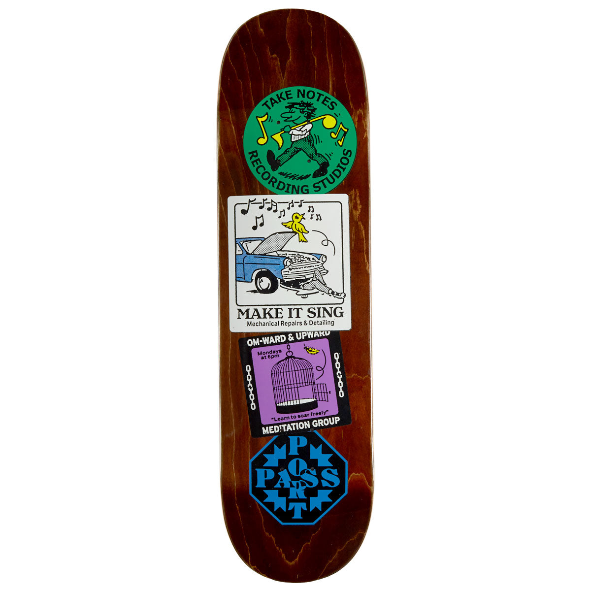 Passport Coaster Series Om-Ward And Upward Skateboard Deck - 8.375