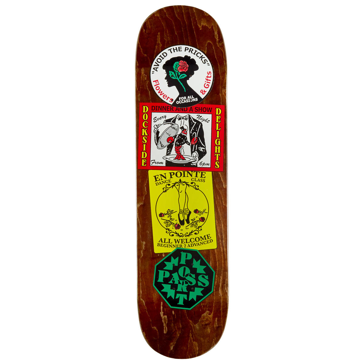 Passport Coaster Series Flowers And Gifts Skateboard Deck - 8.125