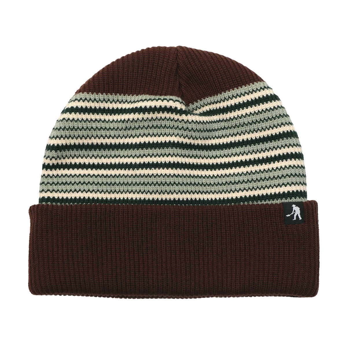 Passport Striped Organic Knit Beanie - Choc image 1
