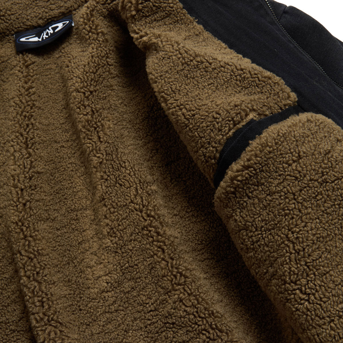 WKND Sherpa Lined Denim Jacket - Washed Black Denim image 5