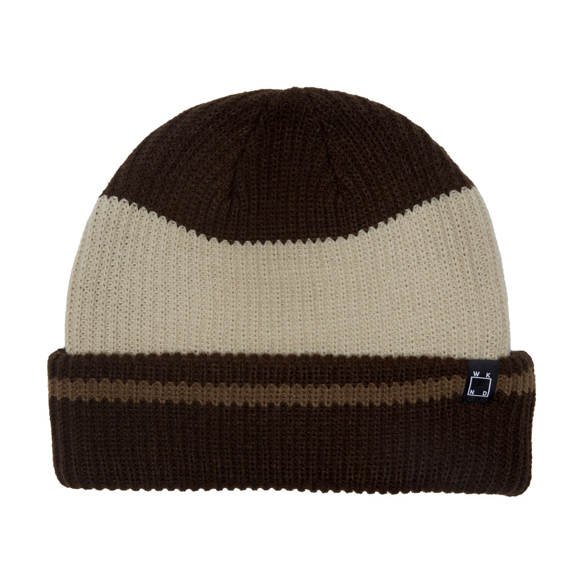 WKND Stripe Beanie - Brown image 1