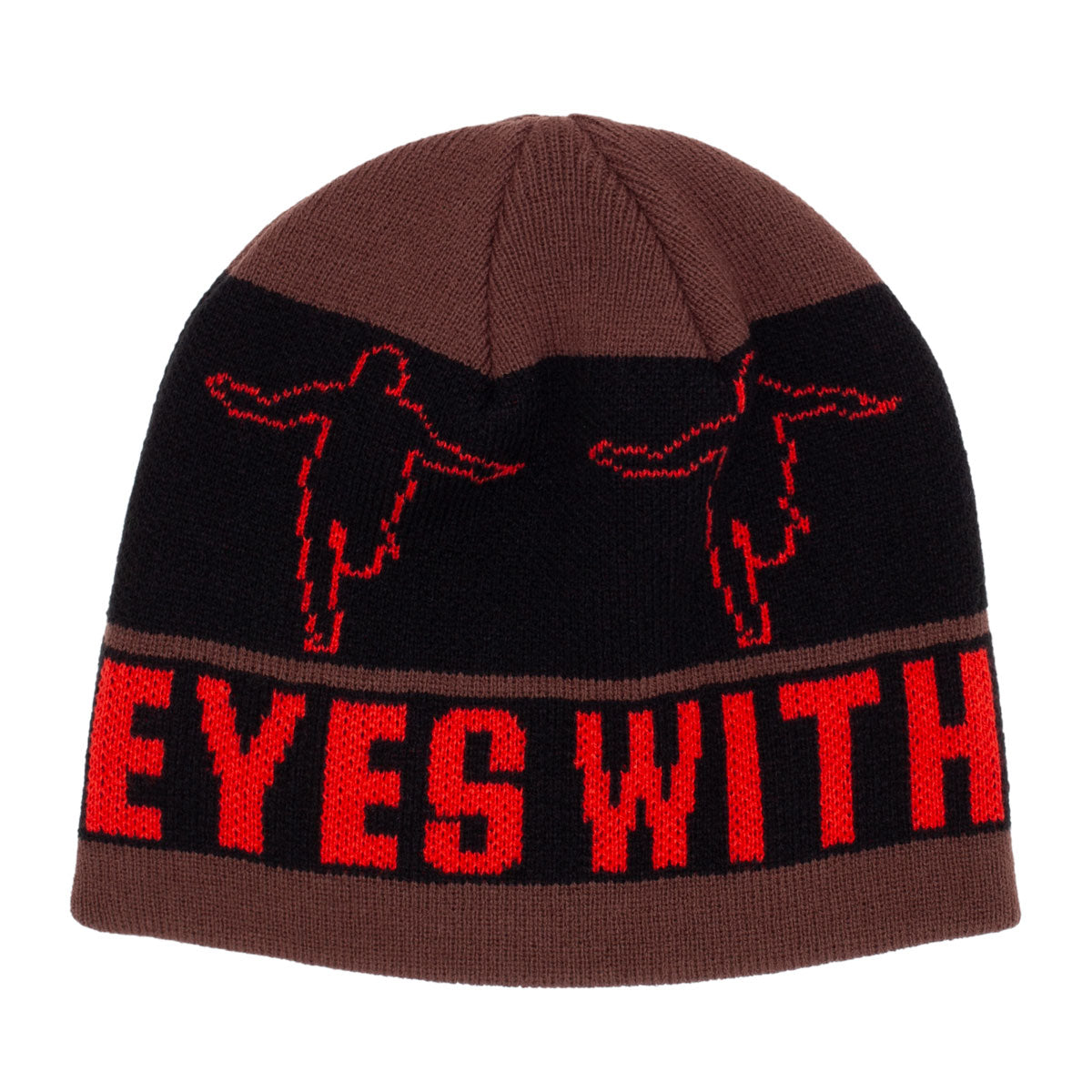 Hockey Eyes Without A Face Beanie - Brown image 1