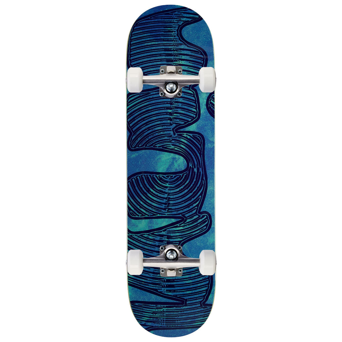 Vinyl Logo Skateboard Complete - Blue - 8.25