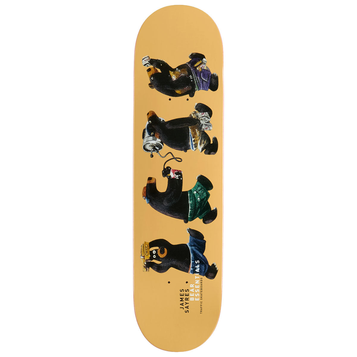 Traffic James Sayres Bear Essentials Skateboard Deck - 8.25