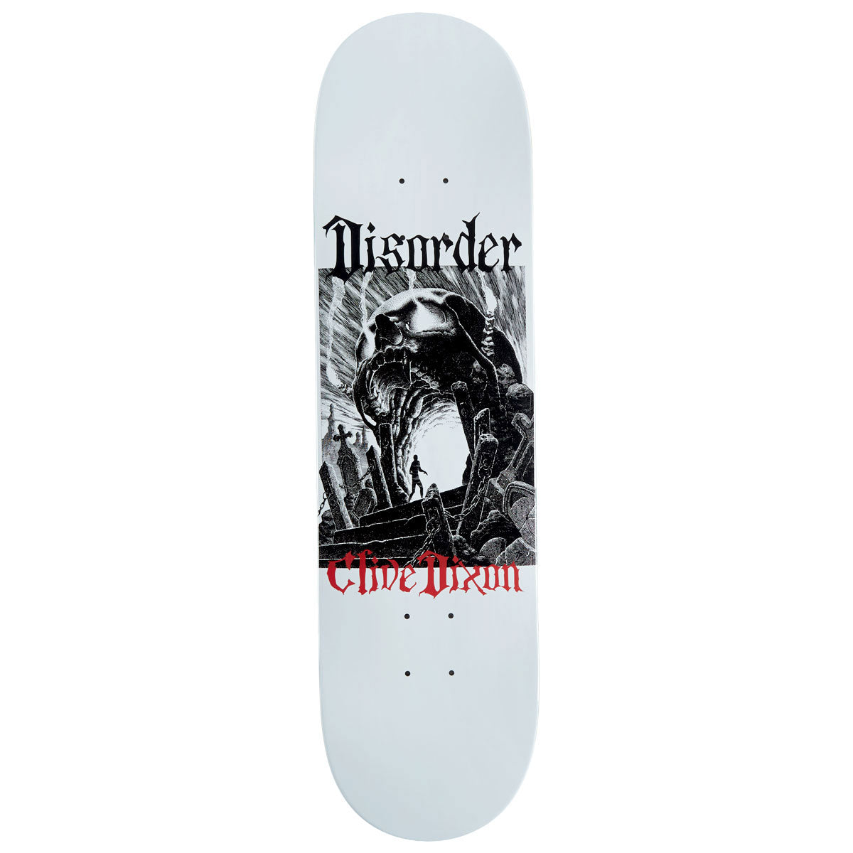 Disorder Clive Dixon Six Feet Skateboard Deck - White - 8.25
