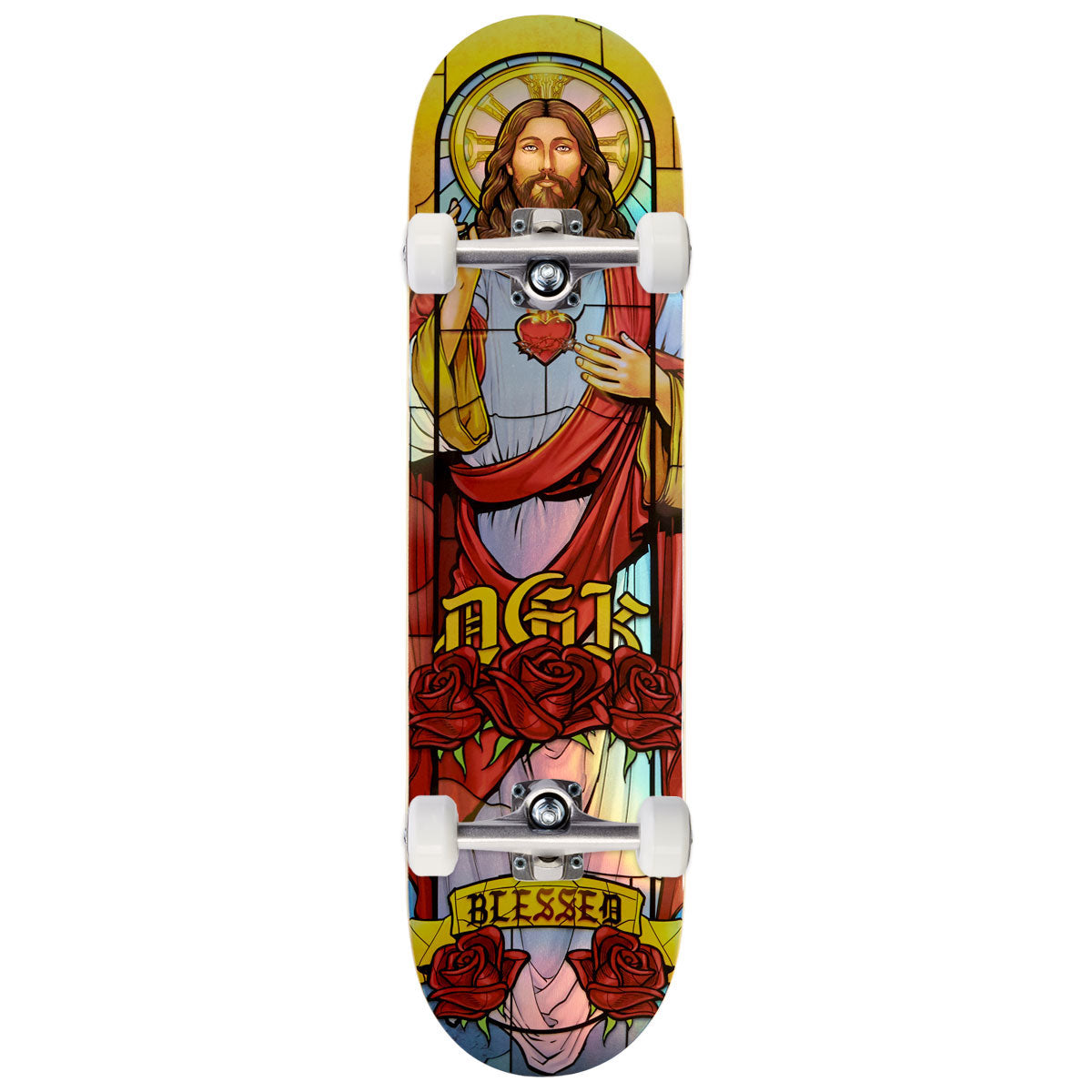 DGK Prince of Peace Holographic Skateboard Complete - Black - 8.10