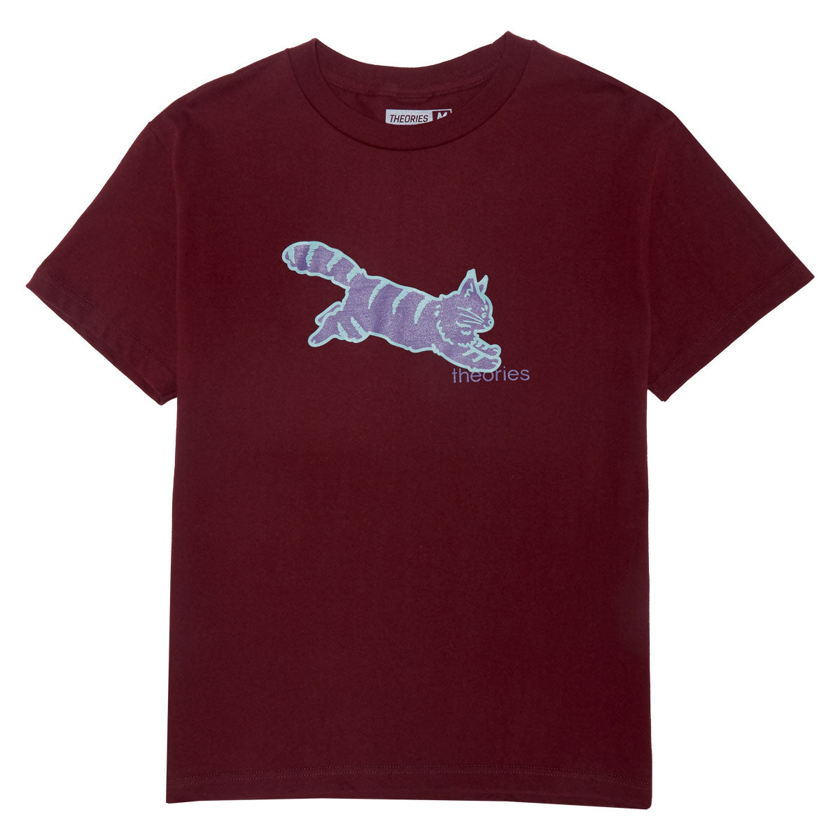 Theories Concious Kitty T-Shirt - Maroon image 1