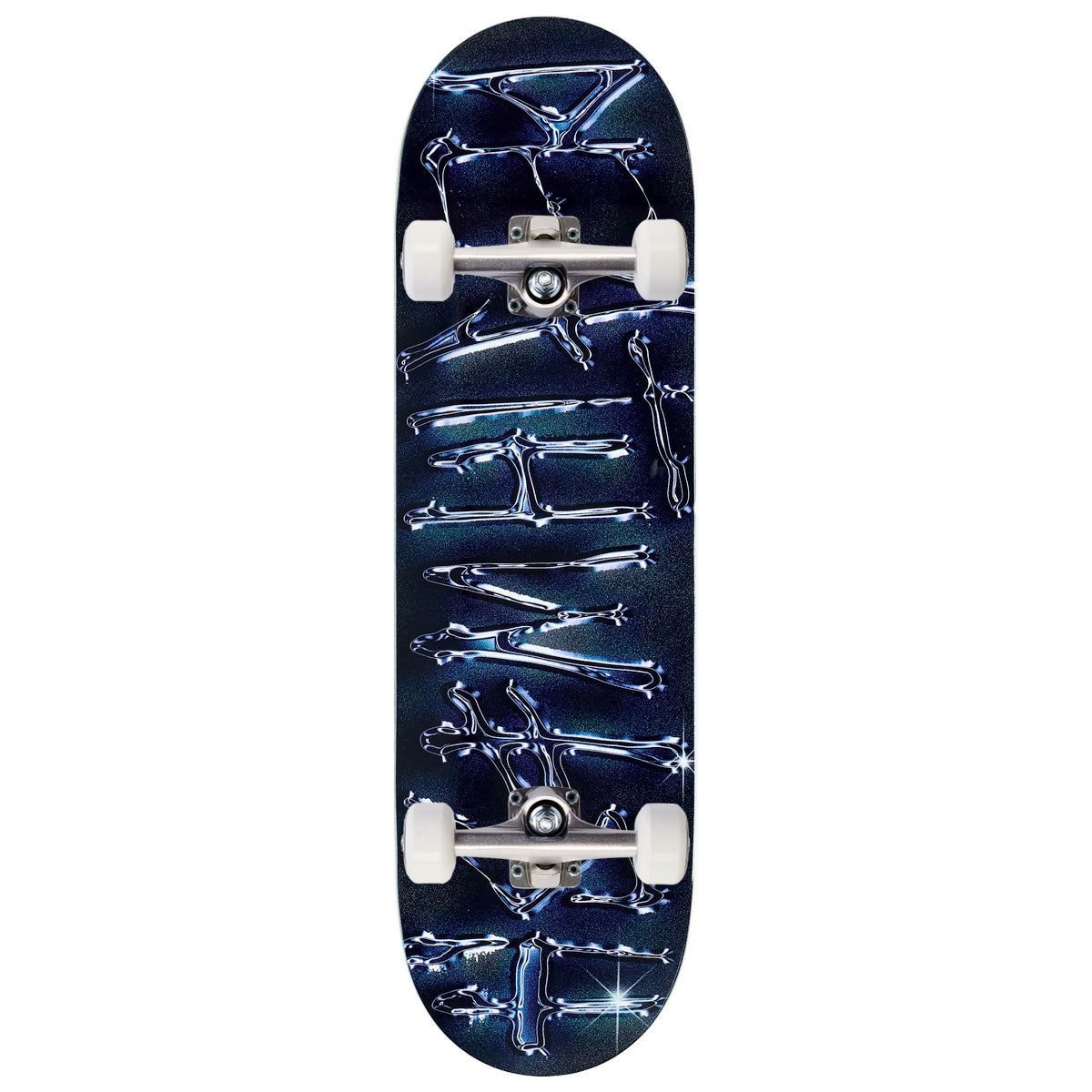 Deathwish OG Spray Chrome Skateboard Complete - Black - 9.00