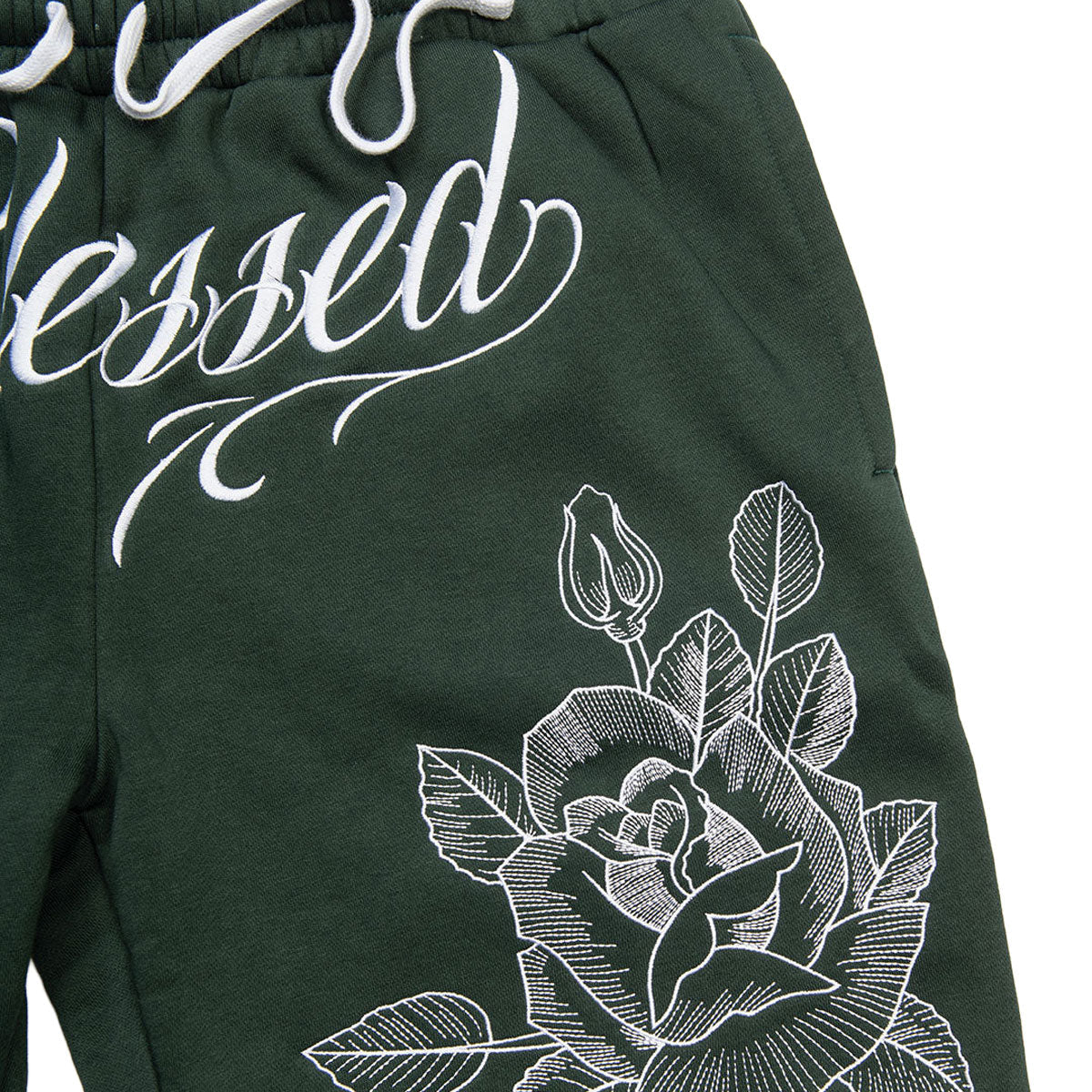 DGK Saints Fleece Shorts - Forest Green image 3