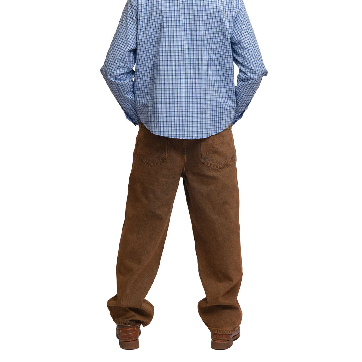 Hoddle Primary Logo Shirt - Gingham Blue image 4