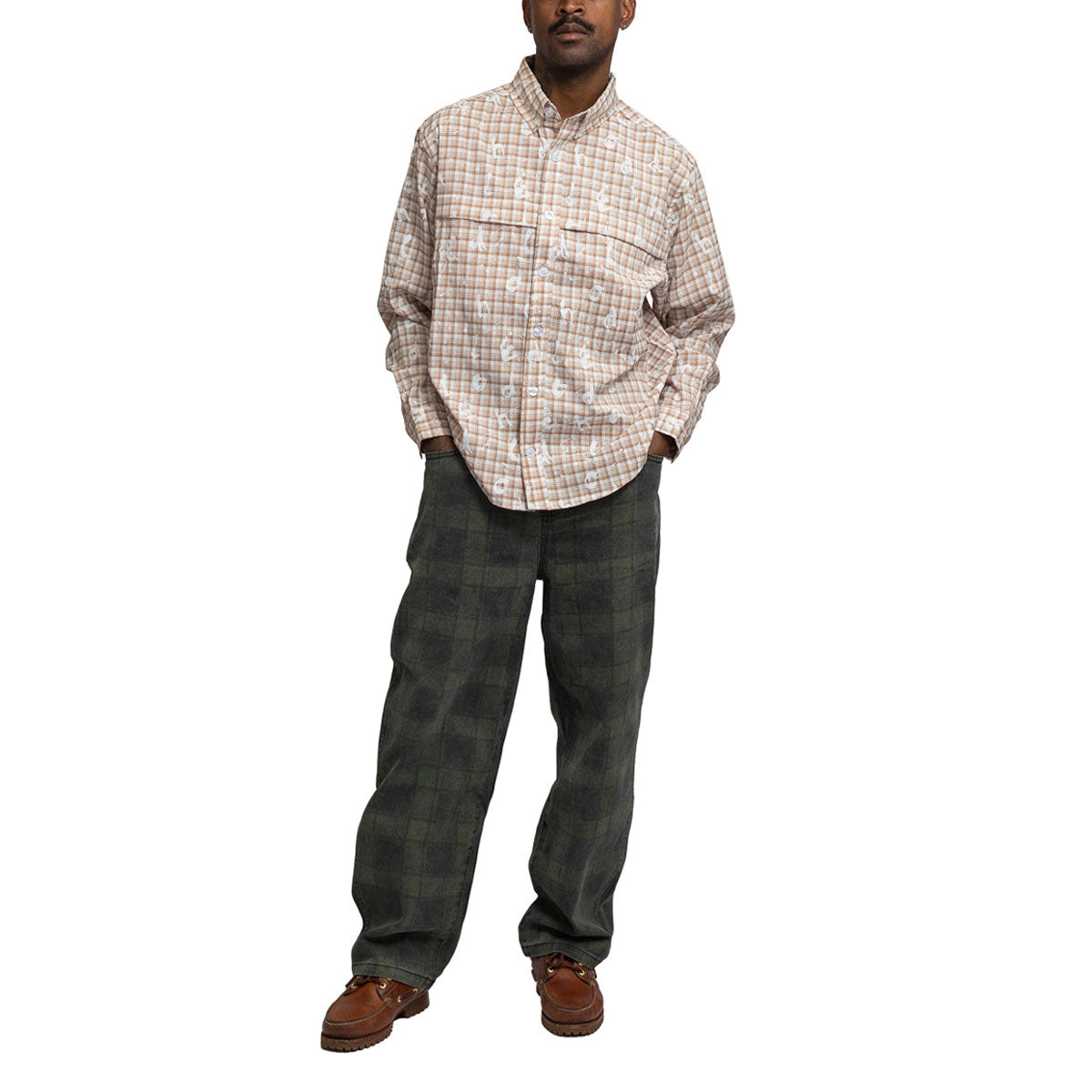 Hoddle Ranger Jeans - Green Plaid image 3